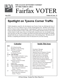 Fairfax VOTER June 2012 Volume 64, Issue 10