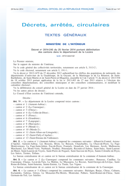 JOURNAL OFFICIEL DE LA RÉPUBLIQUE FRANÇAISE Texte 22 Sur 147