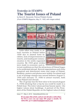 The Tourist Issues of Poland by Myron E