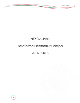 NEXTLALPAN Plataforma Electoral Municipal 2016