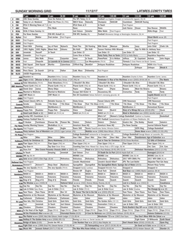 Sunday Morning Grid 11/12/17 Latimes.Com/Tv Times