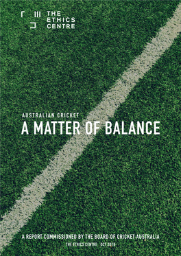 A Matter of Balance