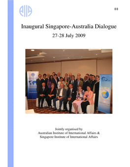 Inaugural Singapore-Australia Dialogue