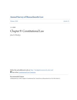 Chapter 9: Constitutional Law John D