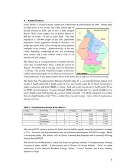 1 Kaliro District Kaliro District Is Located Was the Eastern Part of the Former Kamuli District Till 2005