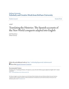 Translating the Histories: the Spanish Accounts of the New World