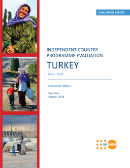 Independent Country Programme Evaluation Turkey 2011 – 2015