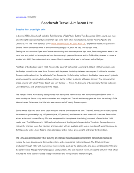 Beechcraft Travel Air: Baron Lite