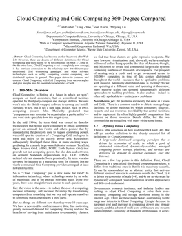 Cloud Computing and Grid Computing 360-Degree Compared