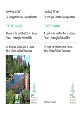 Handbook 08/2007 FOREST DAMAGE Handbook 08