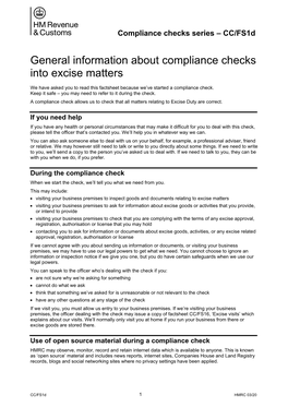 Compliance Checks Series – CC/Fs1d