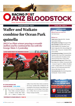 Waller and Waikato Combine for Ocean Park Quinella | 3 | Sunday, September 20, 2020