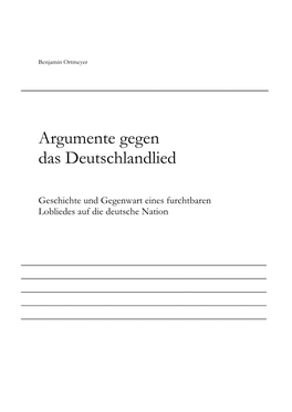 Argumente Gegen Das Deutschlandlied