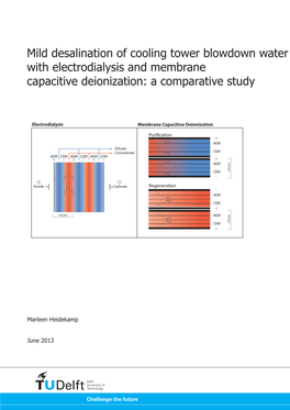 Mild Desalination of Cooling Tower Blowdown Water with Electrodialysis and Membrane Capacitive Deionization: a Comparative Study