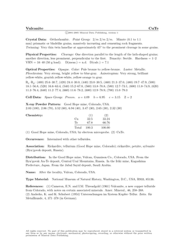 Vulcanite Cute C 2001-2005 Mineral Data Publishing, Version 1