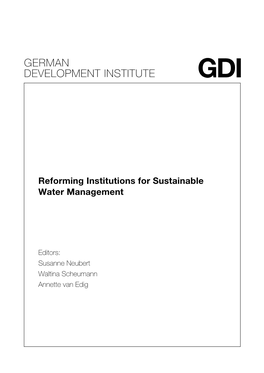 German Development Institute Gdi