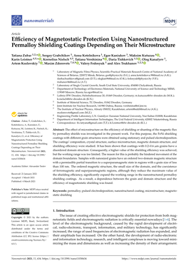 Efficiency of Magnetostatic Protection Using Nanostructured Permalloy