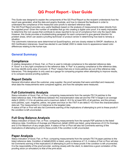 QG Proof Report - User Guide