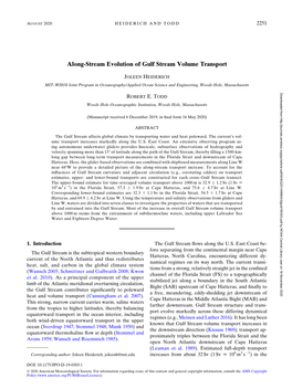 Along-Stream Evolution of Gulf Stream Volume Transport