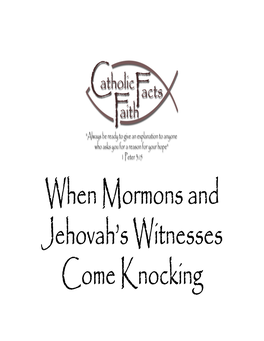 When Mormons and Jehovah's Witnesses Come Knocking