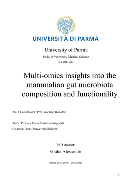 Multi-Omics Insights Into the Mammalian Gut Microbiota Composition and Functionality