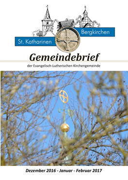 Gemeindebrief Der Evangelisch-Lutherischen Kirchengemeinde