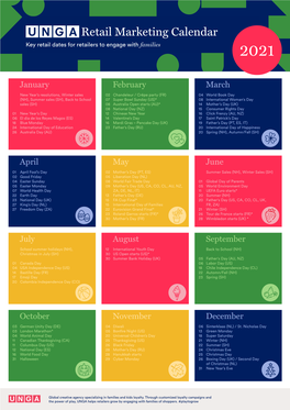 Retail Marketing Calendar Key Retail Dates for Retailers to Engage with Families 2021