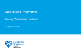 Vaccination Locations Overview: January