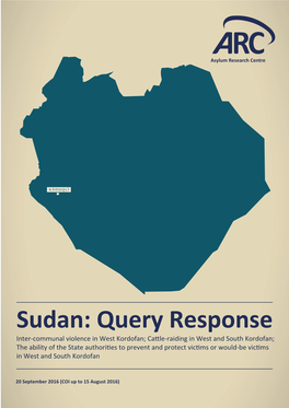Query Response on West and South Kordofan, Sudan
