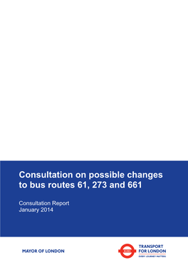 Chislehurst Consultation Report