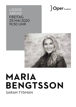 Maria Bengtsson Sarah Tysman Programm Zum Programm