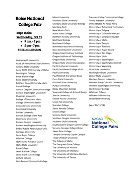 Boise National Boise National College Fair