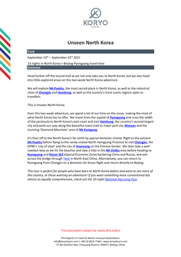 Unseen North Korea