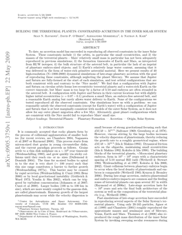 Arxiv:0905.3750V1 [Astro-Ph.EP] 22 May 2009 A98195 WA P42,034Nc Ee ,France