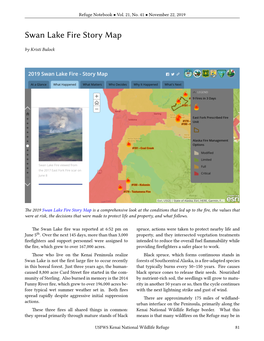 Swan Lake Fire Story Map by Kristi Bulock