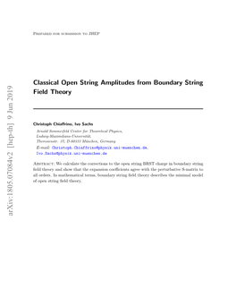 Classical Open String Amplitudes from Boundary String Field Theory