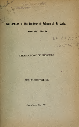 Herpetology of Missouri