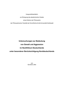 Untersuchungen Zur Bedeutung Von Gewalt Und Aggression Im