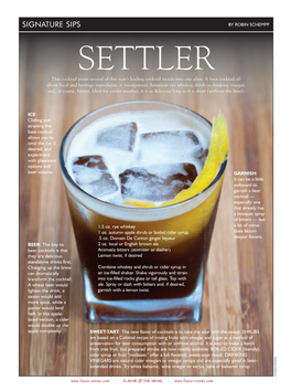 Signature Sips by Robin Schempp Settler