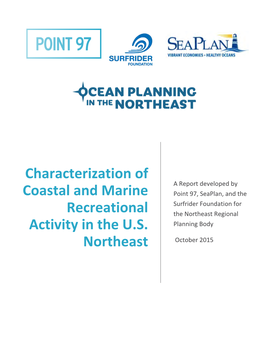 Characterization of Coastal and Marine Recreational Activity In