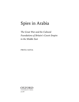 Spies in Arabia 1
