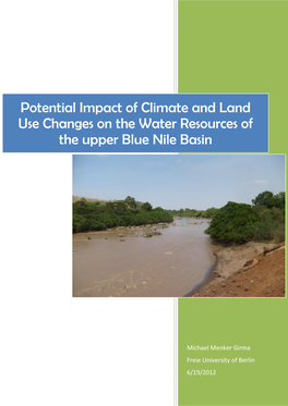 Potential Impact of Climate and Land Use Changes on the Water Resources Of