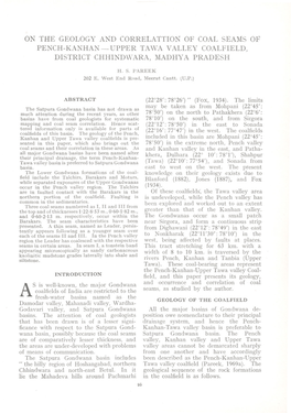 On the Geology and Correlattion of Coal Seams of Pench-Kanhan-Upper Tawa Valley Coalfield, District Chhindwara, Madhya Pradesh
