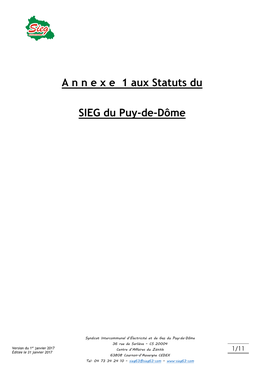 Annexe 1 : Statuts 2017