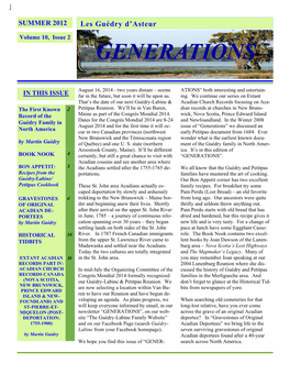 Summer 2012 Newsletter