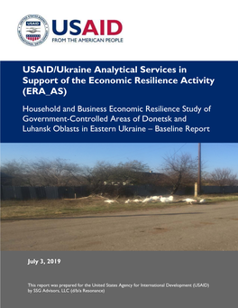 USAID/Ukraine Analytical Services in Support of the Economic Resilience Activity (ERA AS)