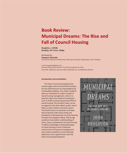 Municipal Dreams: the Rise and Fall of Council Housing Boughton, J