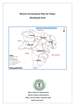 District Environment Plan for Pakur Jharkhand State