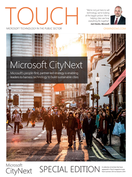 Microsoft Citynext Microsoft’S People-First, Partner-Led Strategy Is Enabling Leaders to Harness Technology to Build Sustainable Cities