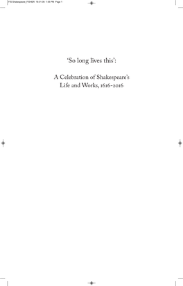 'So Long Lives This' Exhibition Catalogue